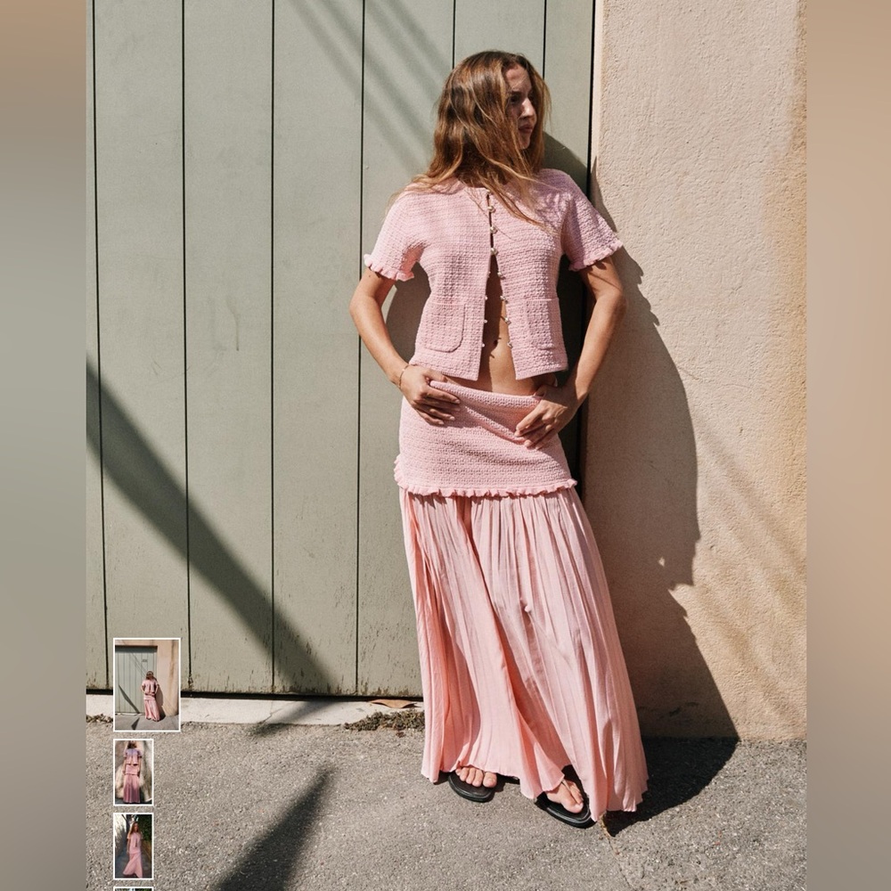 Zara Pink Top and Skirt: Co-ord